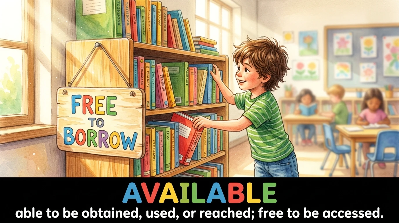 English Illustration for available